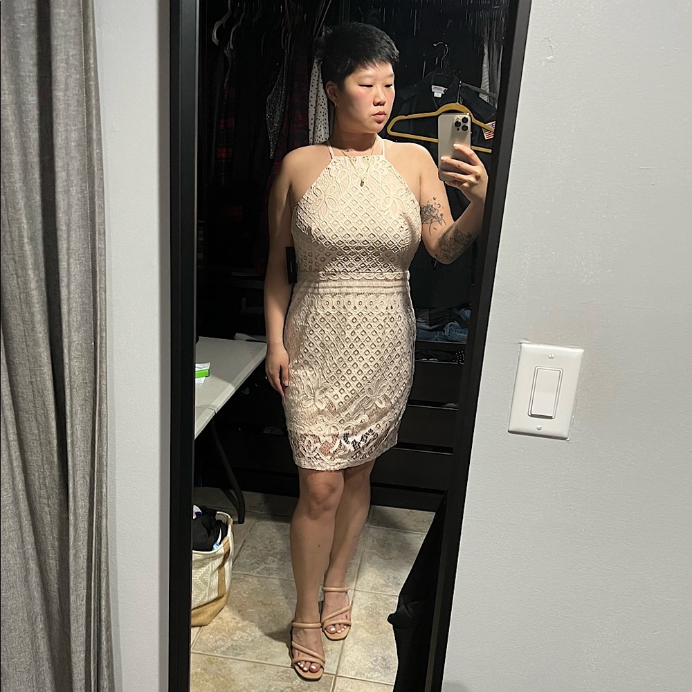 Blush Lace Summer Dress